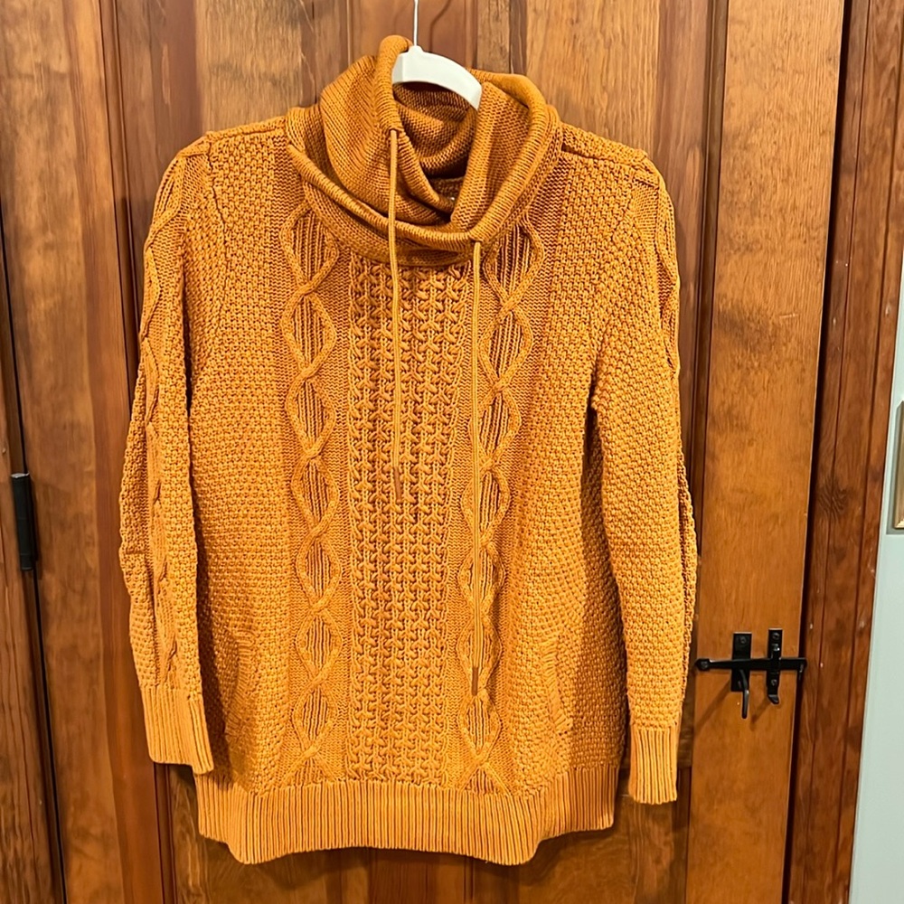 Women's Double L® Mixed-Cable Sweater, Funnelneck